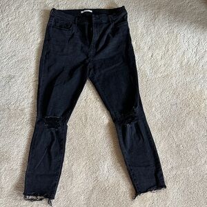 PacSun Black Distressed Skinny Jeans